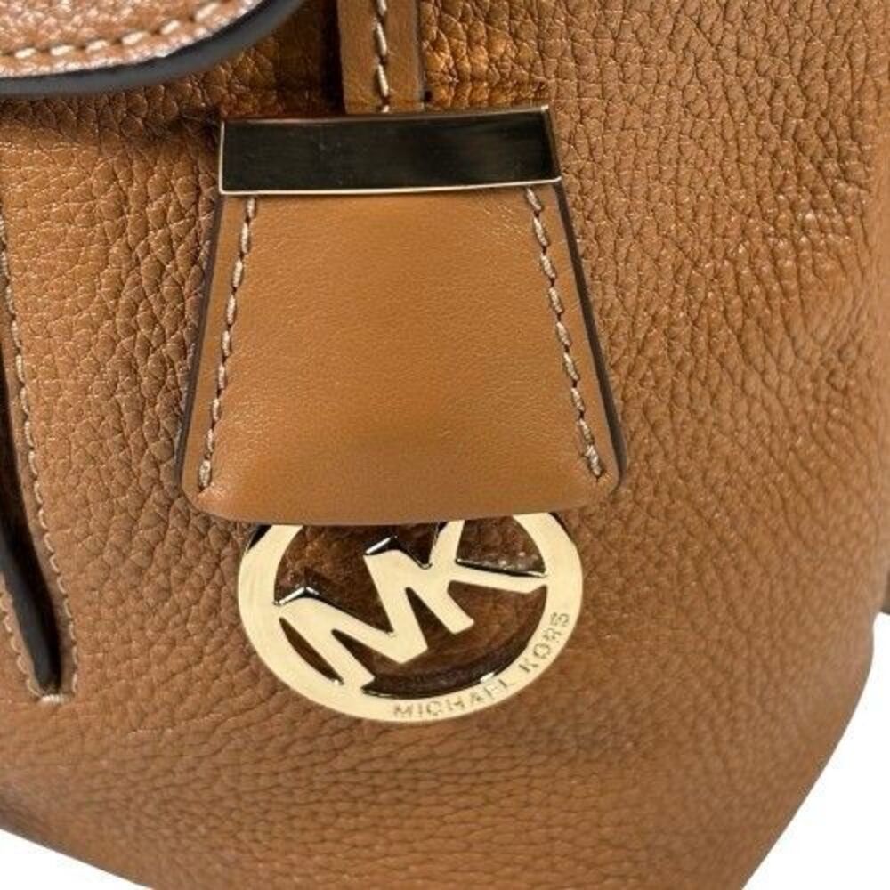 Michael Kors Romy Acorn Brown Pebbled Leather Medium Backpack Handbag - Picture 16 of 16